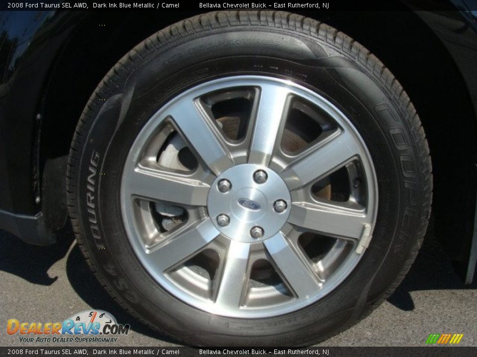 2008 Ford Taurus SEL AWD Dark Ink Blue Metallic / Camel Photo #14