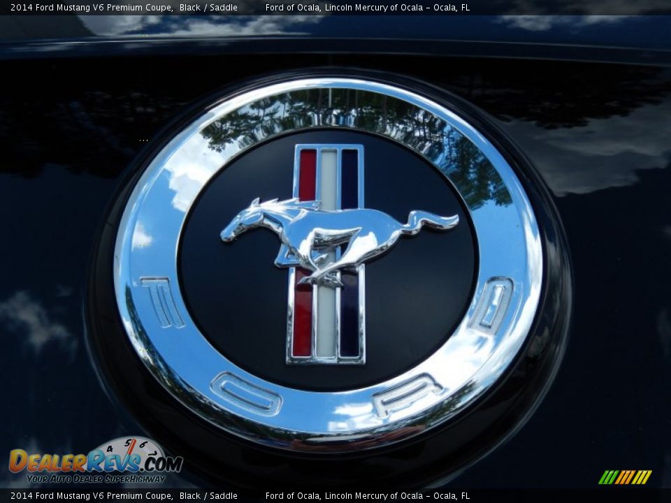 2014 Ford Mustang V6 Premium Coupe Black / Saddle Photo #4
