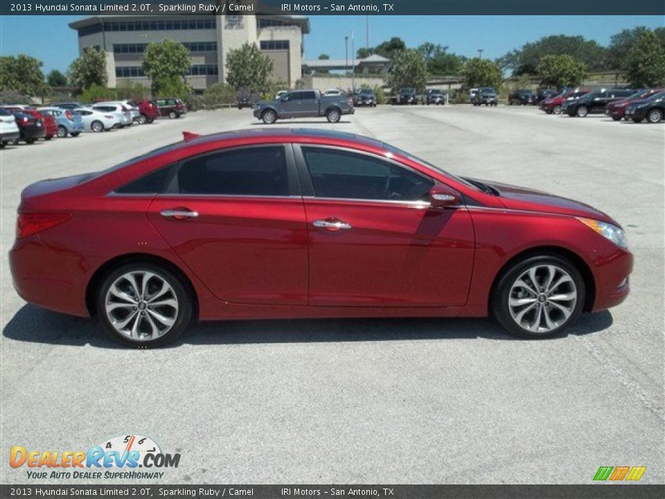 2013 Hyundai Sonata Limited 2.0T Sparkling Ruby / Camel Photo #10