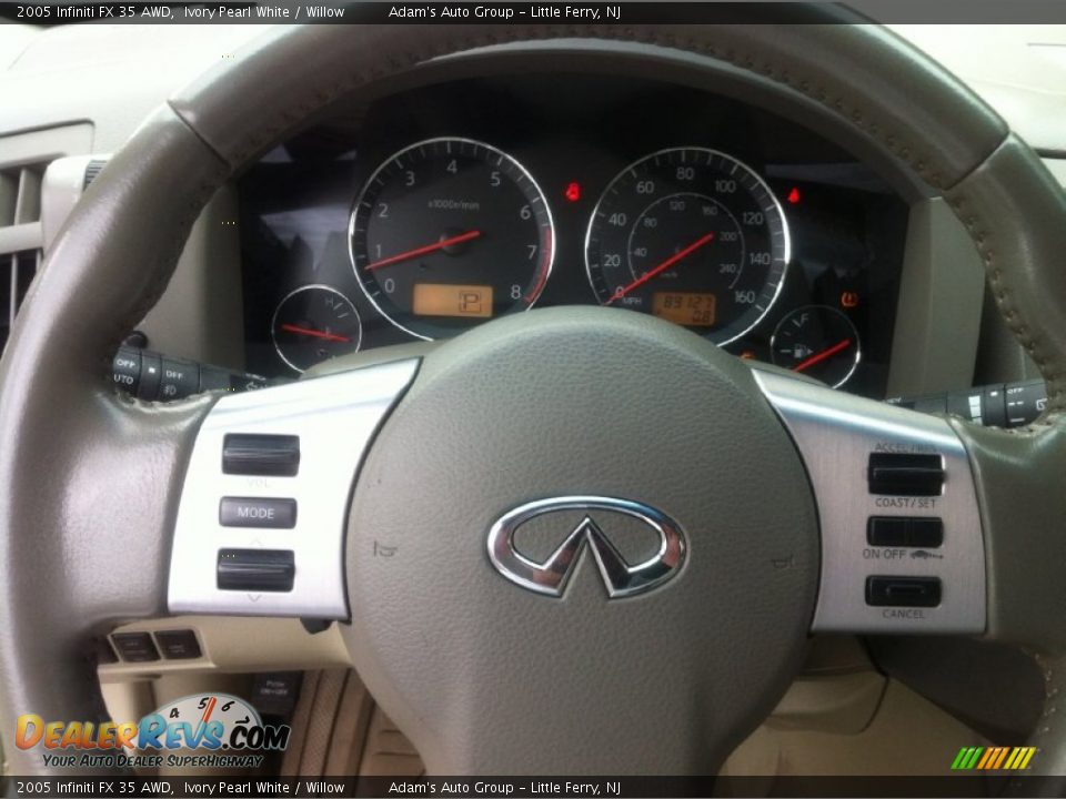 2005 Infiniti FX 35 AWD Ivory Pearl White / Willow Photo #11