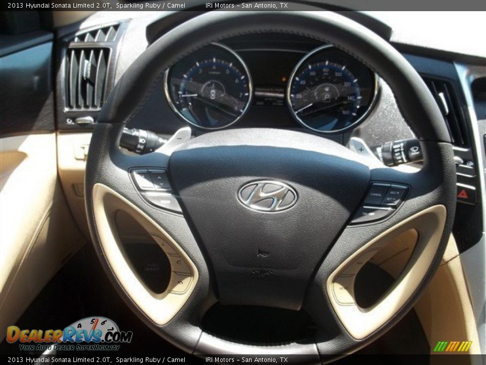 2013 Hyundai Sonata Limited 2.0T Sparkling Ruby / Camel Photo #26
