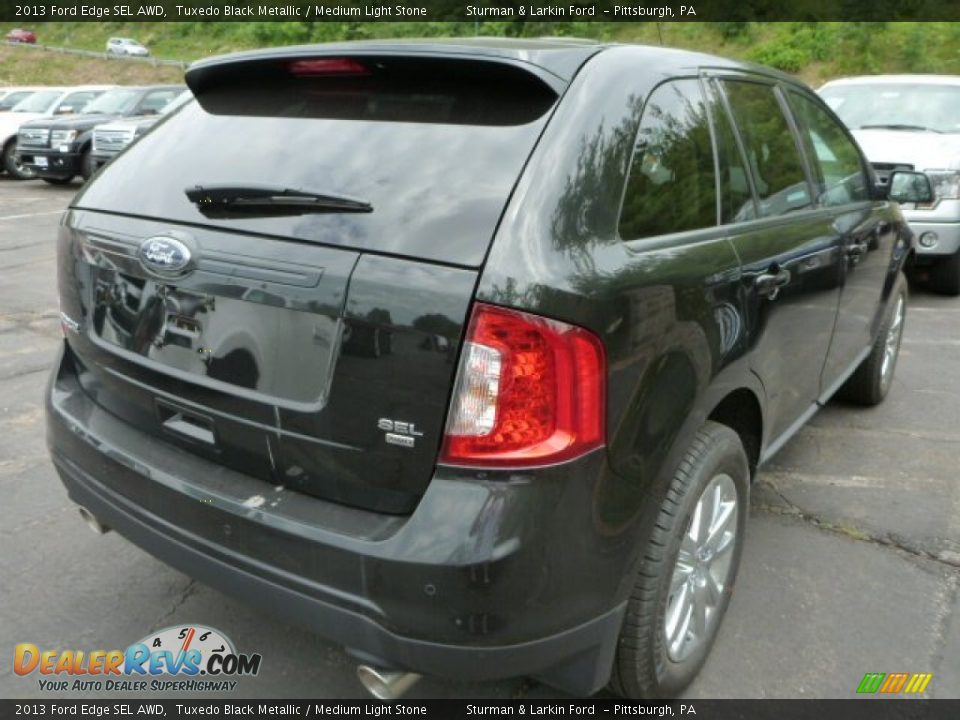 2013 Ford Edge SEL AWD Tuxedo Black Metallic / Medium Light Stone Photo #2