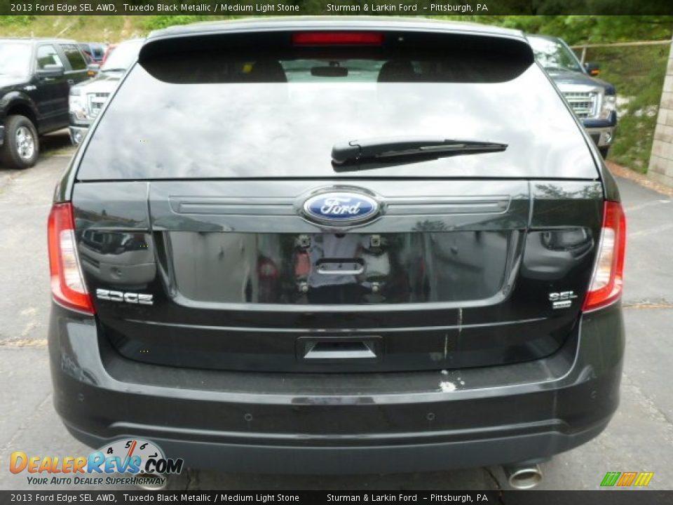 2013 Ford Edge SEL AWD Tuxedo Black Metallic / Medium Light Stone Photo #3
