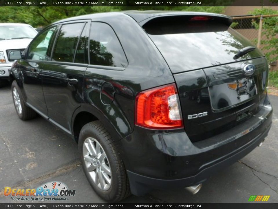 2013 Ford Edge SEL AWD Tuxedo Black Metallic / Medium Light Stone Photo #4