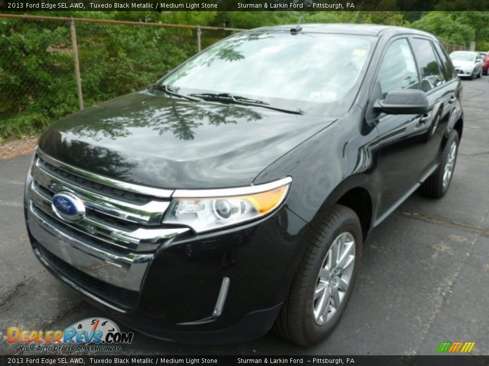 2013 Ford Edge SEL AWD Tuxedo Black Metallic / Medium Light Stone Photo #5