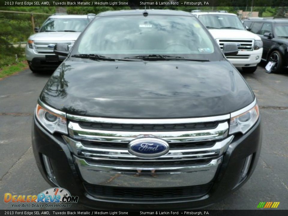 2013 Ford Edge SEL AWD Tuxedo Black Metallic / Medium Light Stone Photo #6