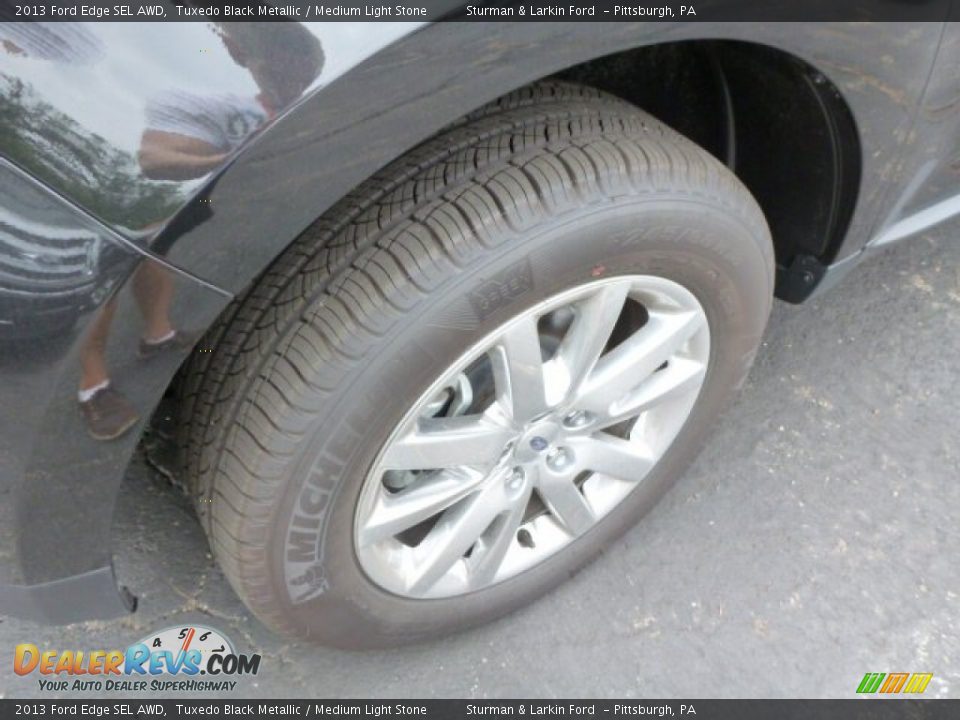 2013 Ford Edge SEL AWD Tuxedo Black Metallic / Medium Light Stone Photo #7