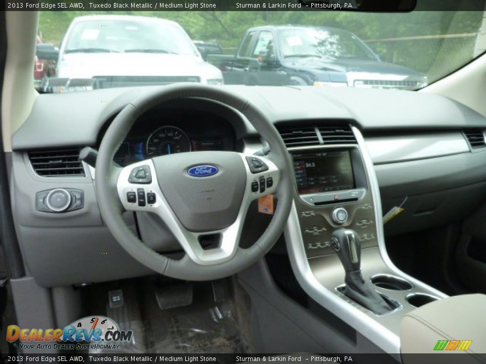 2013 Ford Edge SEL AWD Tuxedo Black Metallic / Medium Light Stone Photo #10
