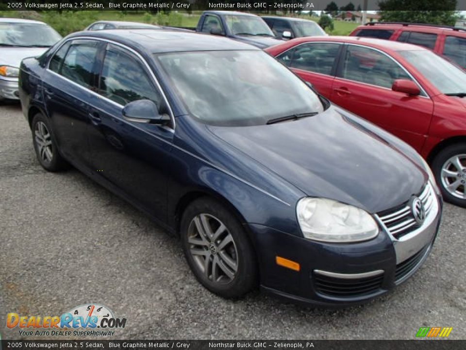 2005 Volkswagen Jetta 2.5 Sedan Blue Graphite Metallic / Grey Photo #1