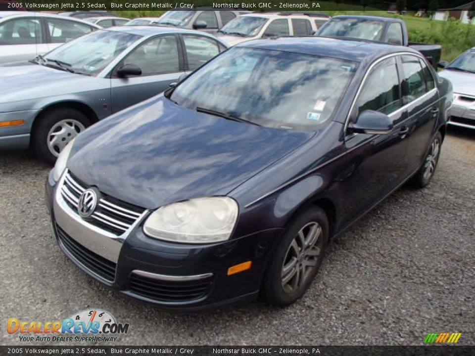 2005 Volkswagen Jetta 2.5 Sedan Blue Graphite Metallic / Grey Photo #3