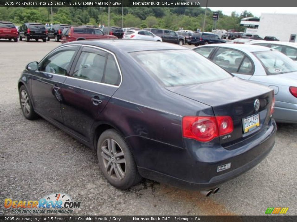 2005 Volkswagen Jetta 2.5 Sedan Blue Graphite Metallic / Grey Photo #4