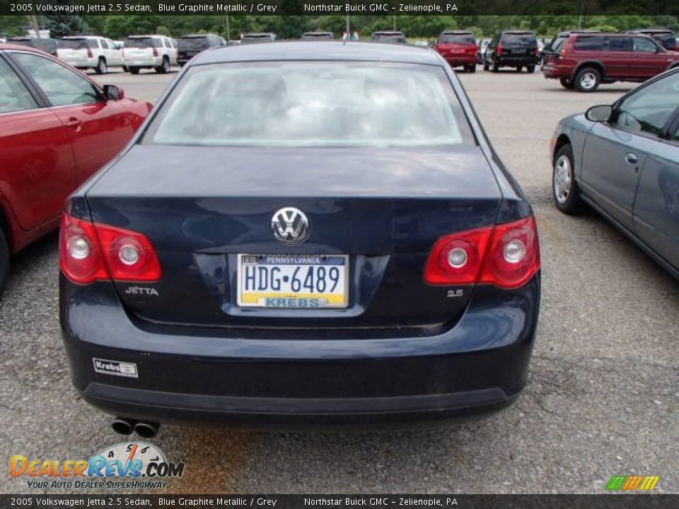 2005 Volkswagen Jetta 2.5 Sedan Blue Graphite Metallic / Grey Photo #5
