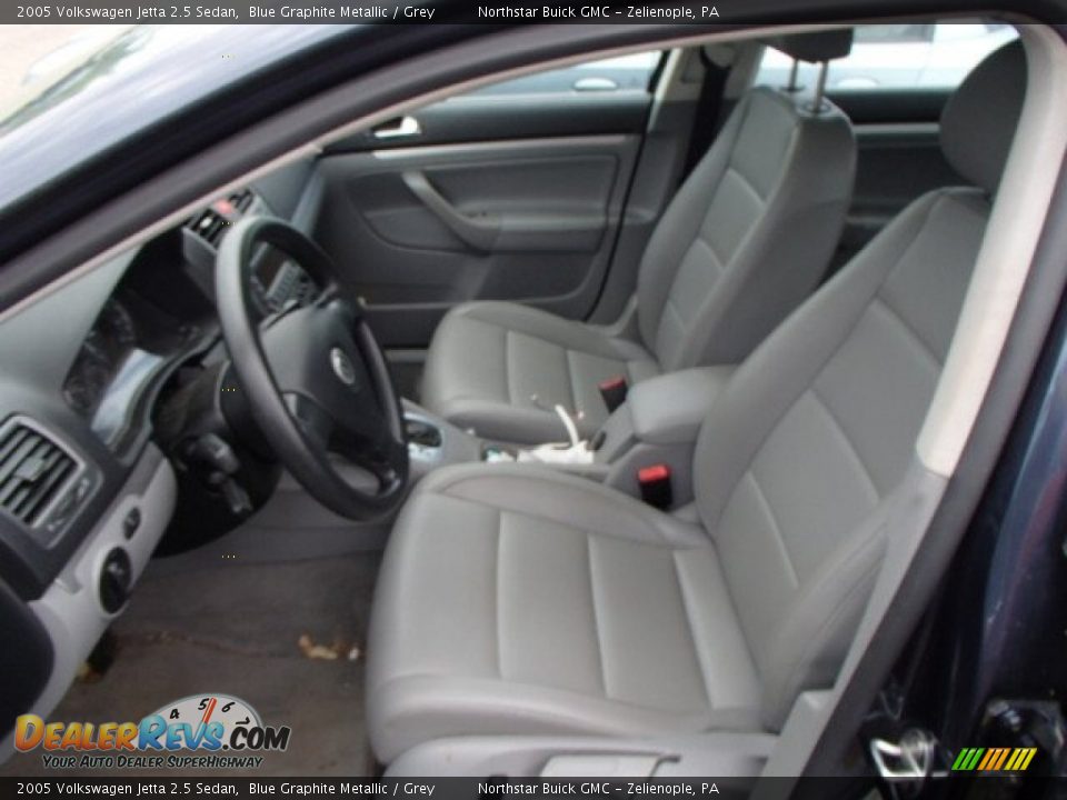 2005 Volkswagen Jetta 2.5 Sedan Blue Graphite Metallic / Grey Photo #8