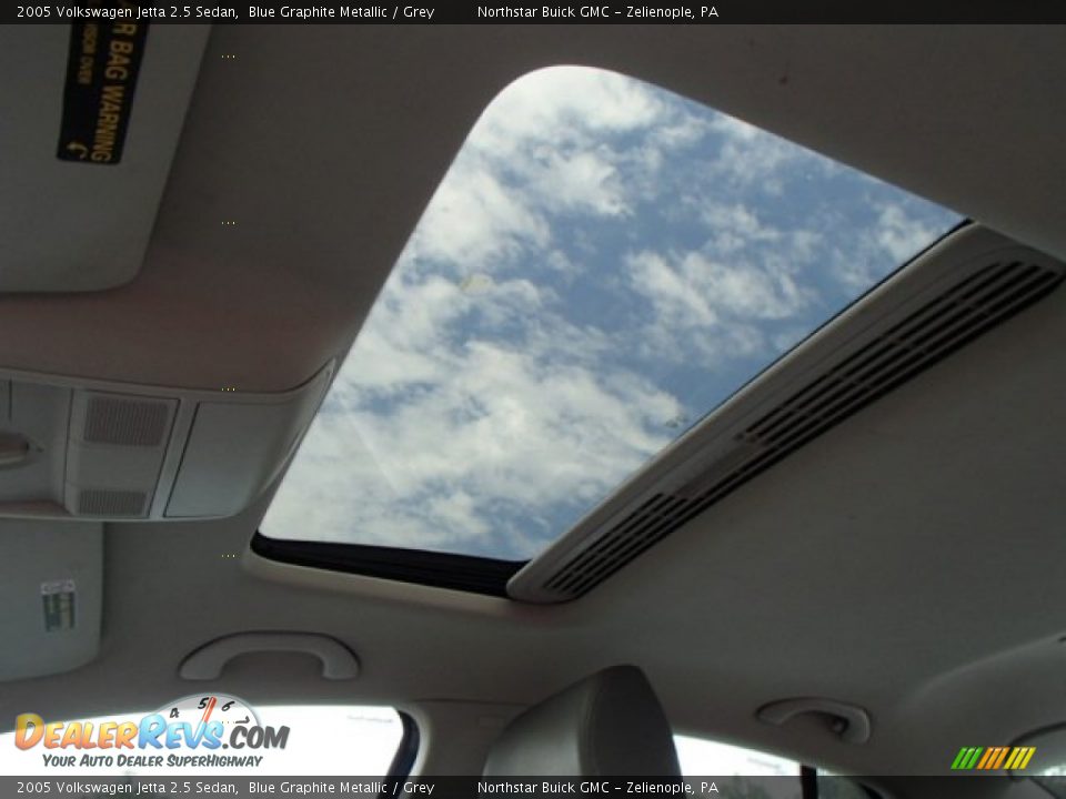 2005 Volkswagen Jetta 2.5 Sedan Blue Graphite Metallic / Grey Photo #10