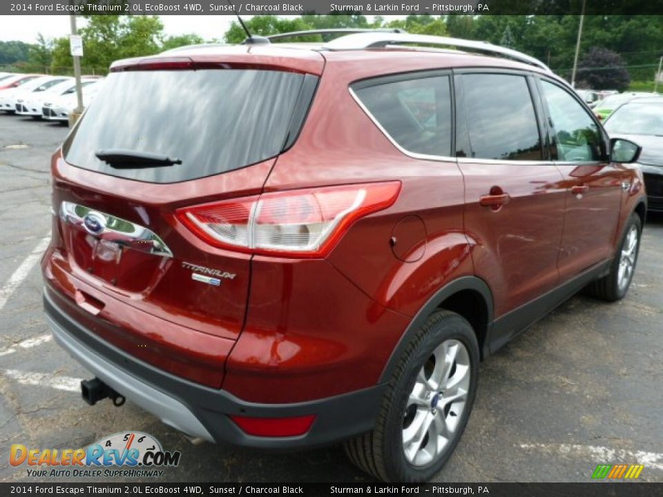 2014 Ford Escape Titanium 2.0L EcoBoost 4WD Sunset / Charcoal Black Photo #2