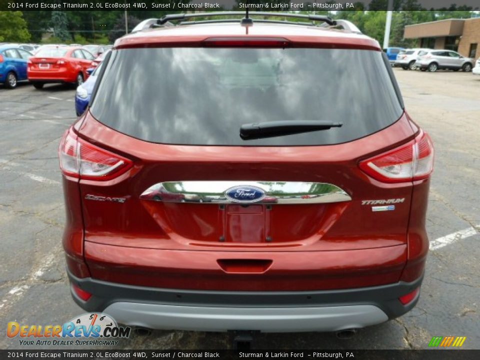 2014 Ford Escape Titanium 2.0L EcoBoost 4WD Sunset / Charcoal Black Photo #3
