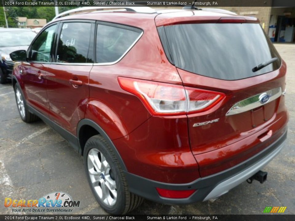 2014 Ford Escape Titanium 2.0L EcoBoost 4WD Sunset / Charcoal Black Photo #4