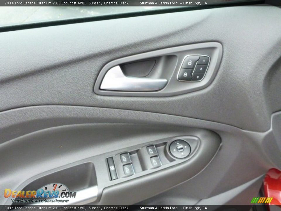 2014 Ford Escape Titanium 2.0L EcoBoost 4WD Sunset / Charcoal Black Photo #11