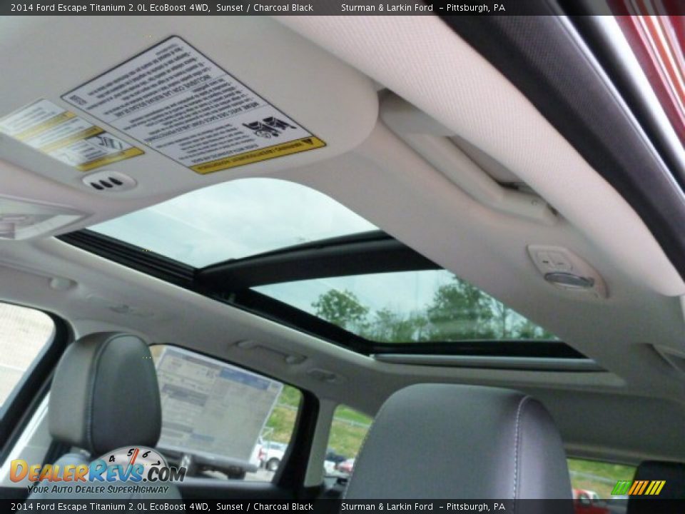 2014 Ford Escape Titanium 2.0L EcoBoost 4WD Sunset / Charcoal Black Photo #12