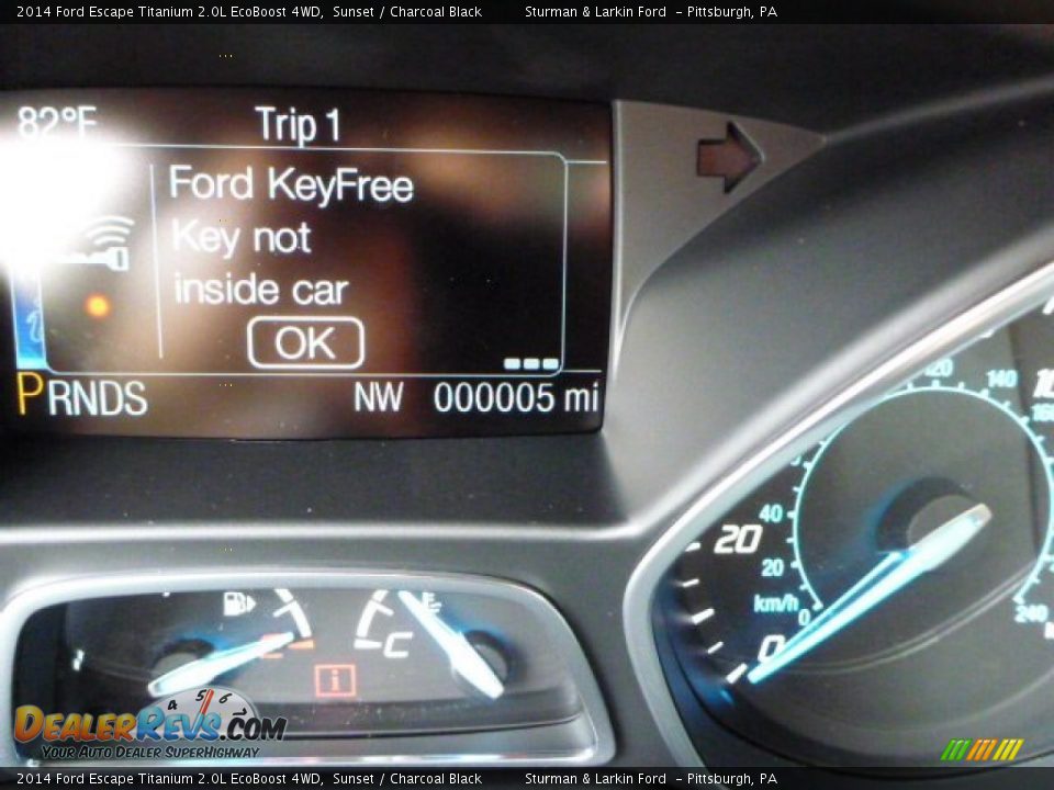 2014 Ford Escape Titanium 2.0L EcoBoost 4WD Sunset / Charcoal Black Photo #14