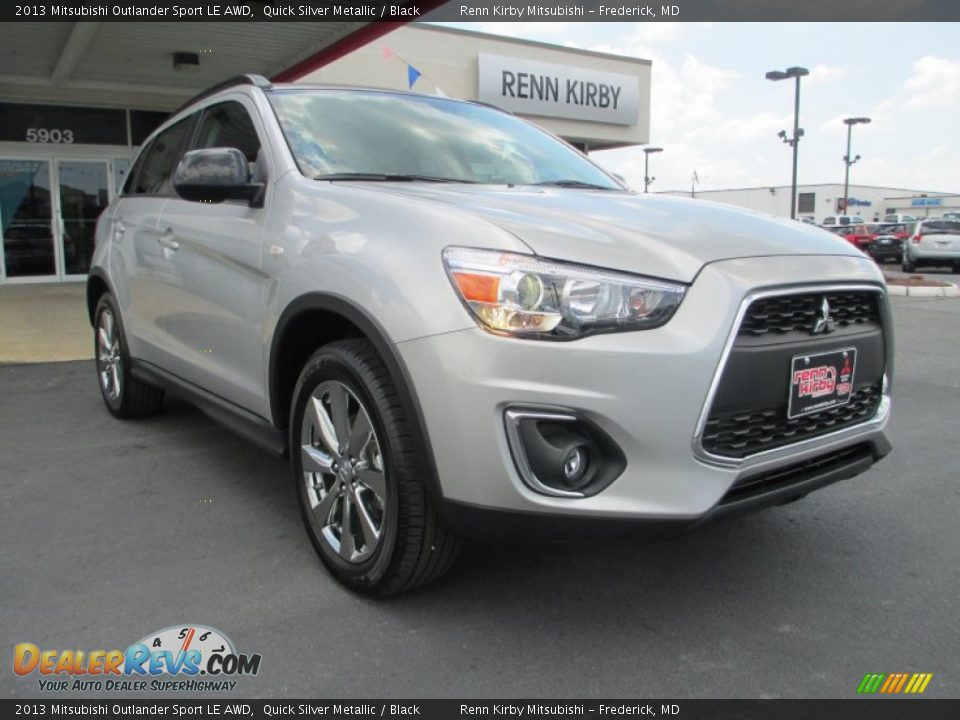 2013 Mitsubishi Outlander Sport LE AWD Quick Silver Metallic / Black Photo #1