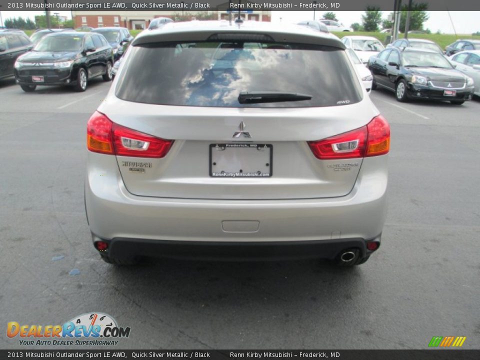 2013 Mitsubishi Outlander Sport LE AWD Quick Silver Metallic / Black Photo #6