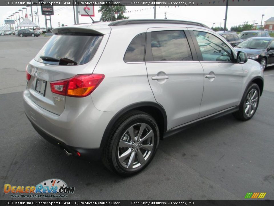 2013 Mitsubishi Outlander Sport LE AWD Quick Silver Metallic / Black Photo #7