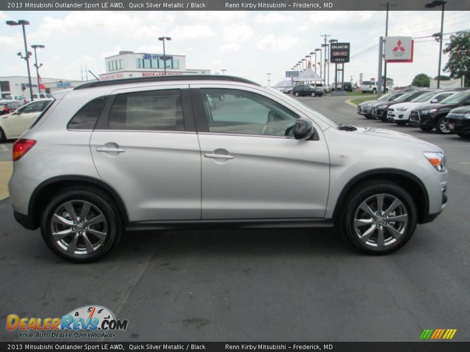 2013 Mitsubishi Outlander Sport LE AWD Quick Silver Metallic / Black Photo #8