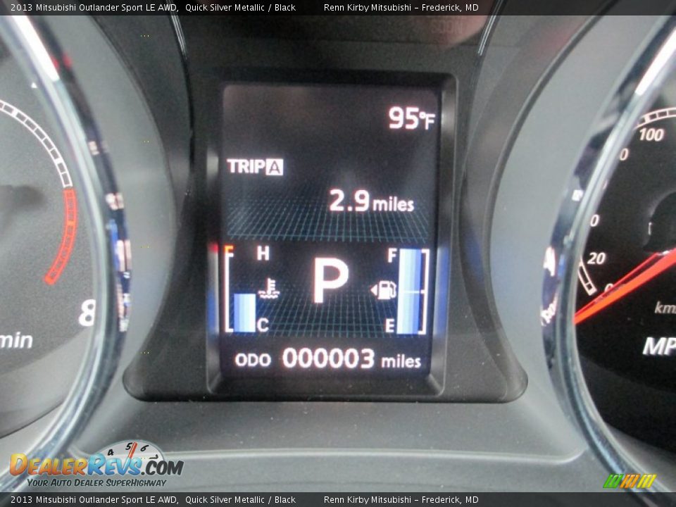 2013 Mitsubishi Outlander Sport LE AWD Quick Silver Metallic / Black Photo #17