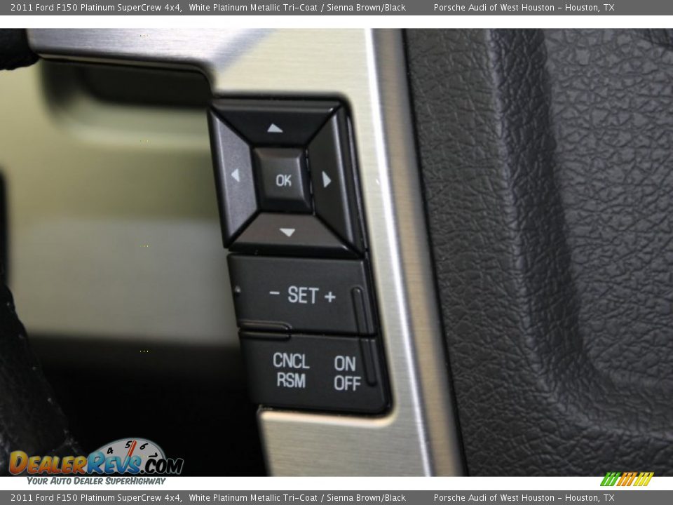 2011 Ford F150 Platinum SuperCrew 4x4 White Platinum Metallic Tri-Coat / Sienna Brown/Black Photo #30