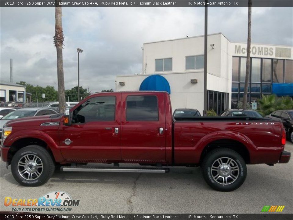 2013 Ford F250 Super Duty Platinum Crew Cab 4x4 Ruby Red Metallic / Platinum Black Leather Photo #2