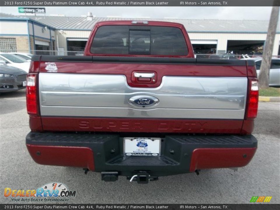 2013 Ford F250 Super Duty Platinum Crew Cab 4x4 Ruby Red Metallic / Platinum Black Leather Photo #4