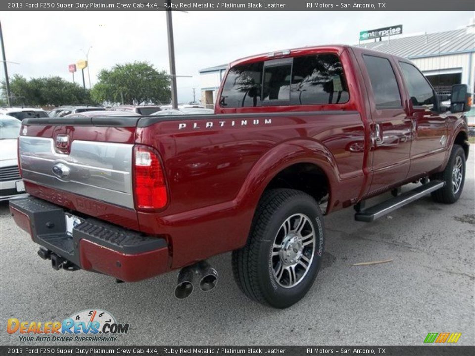 2013 Ford F250 Super Duty Platinum Crew Cab 4x4 Ruby Red Metallic / Platinum Black Leather Photo #5