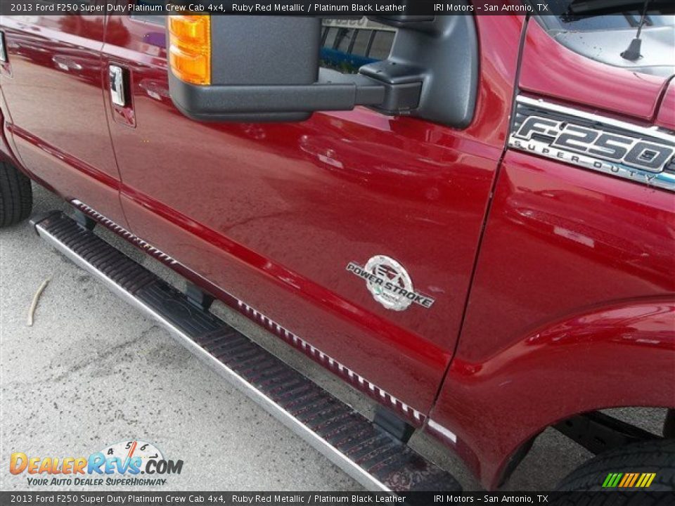 2013 Ford F250 Super Duty Platinum Crew Cab 4x4 Ruby Red Metallic / Platinum Black Leather Photo #9