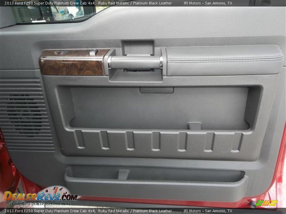 2013 Ford F250 Super Duty Platinum Crew Cab 4x4 Ruby Red Metallic / Platinum Black Leather Photo #10