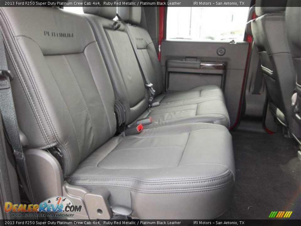 Rear Seat of 2013 Ford F250 Super Duty Platinum Crew Cab 4x4 Photo #14