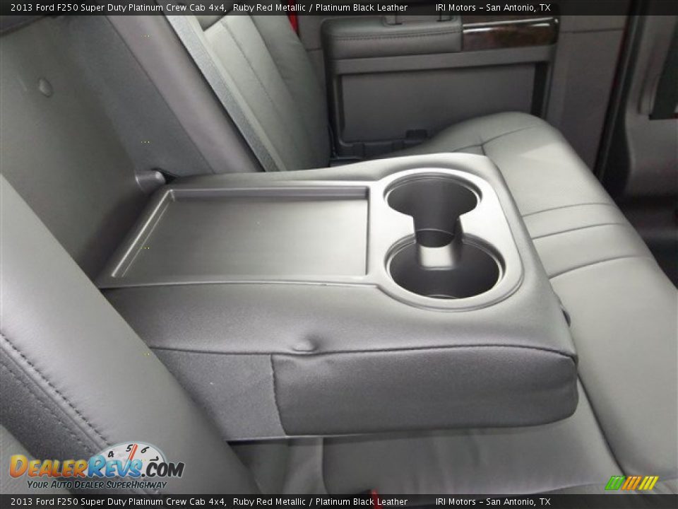 2013 Ford F250 Super Duty Platinum Crew Cab 4x4 Ruby Red Metallic / Platinum Black Leather Photo #15