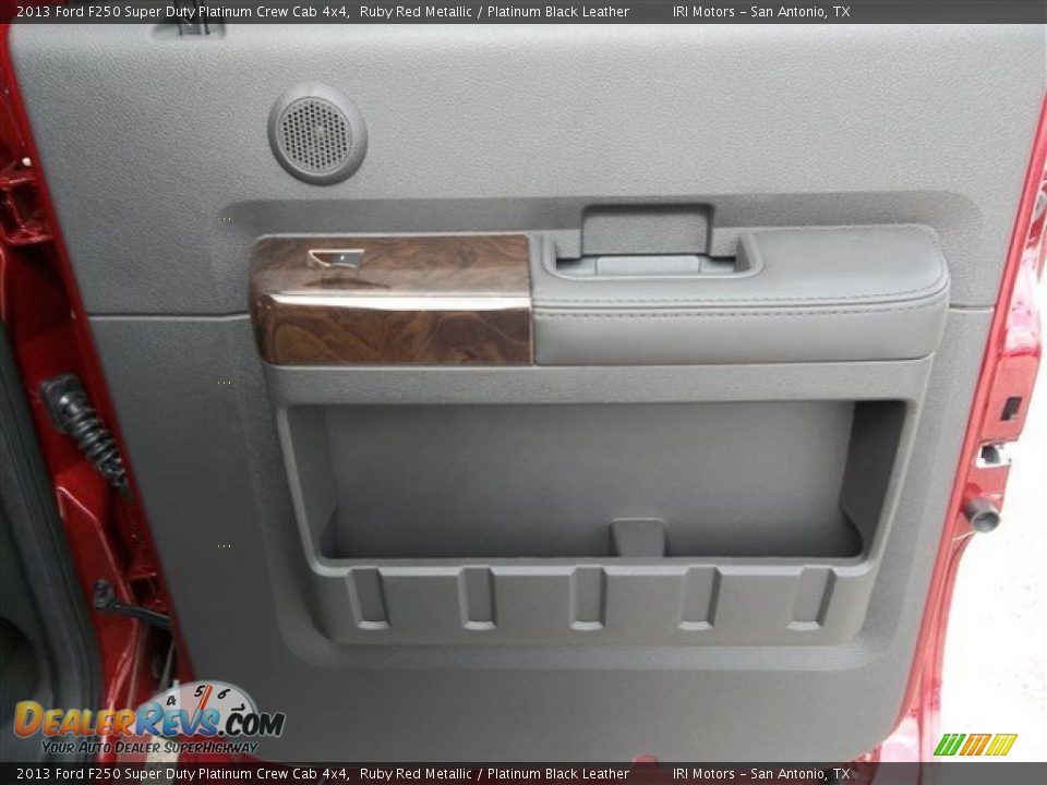 2013 Ford F250 Super Duty Platinum Crew Cab 4x4 Ruby Red Metallic / Platinum Black Leather Photo #17