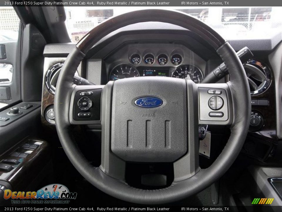 2013 Ford F250 Super Duty Platinum Crew Cab 4x4 Steering Wheel Photo #19