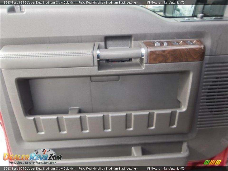 2013 Ford F250 Super Duty Platinum Crew Cab 4x4 Ruby Red Metallic / Platinum Black Leather Photo #22