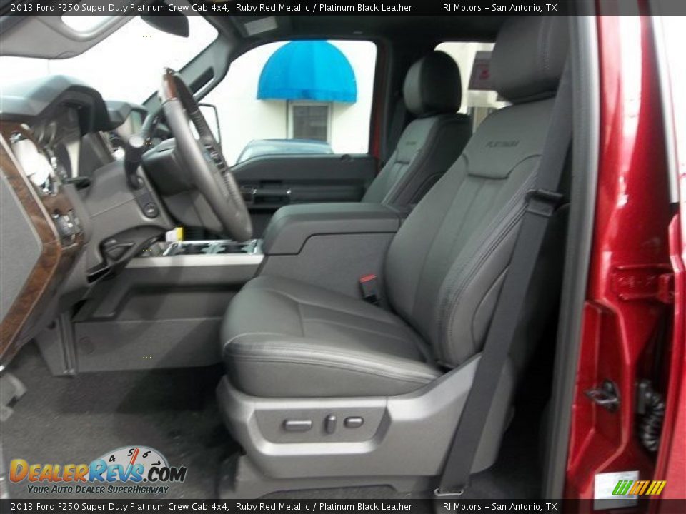 2013 Ford F250 Super Duty Platinum Crew Cab 4x4 Ruby Red Metallic / Platinum Black Leather Photo #23