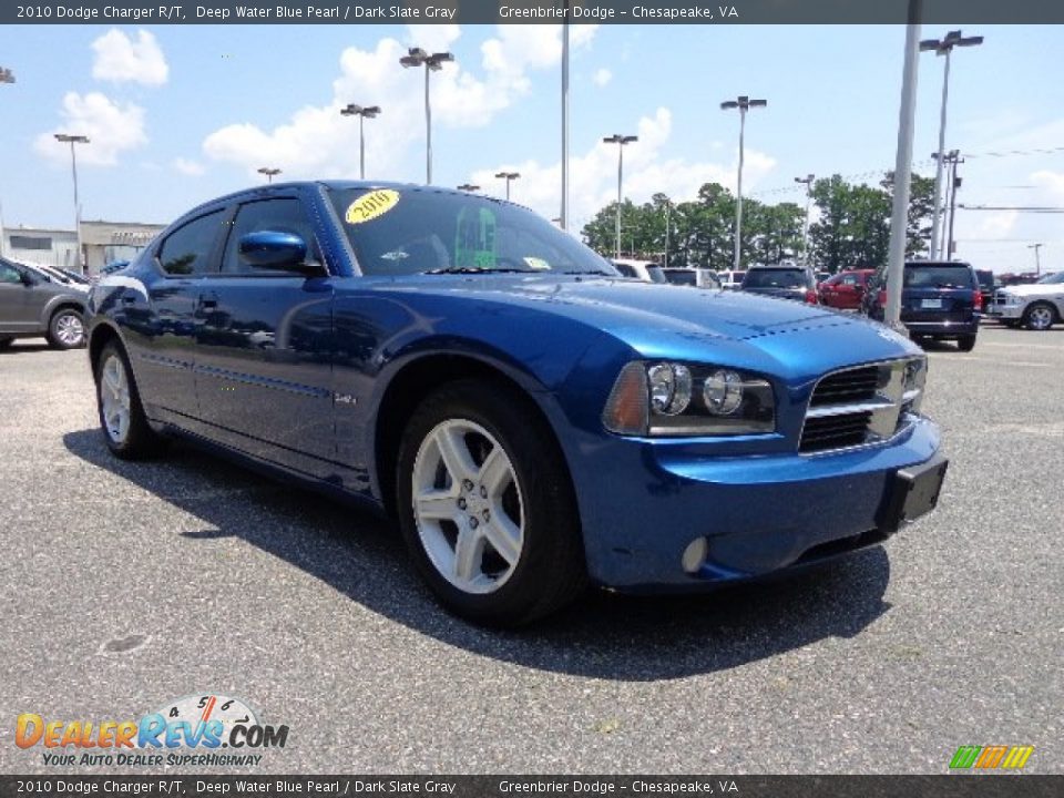 2010 Dodge Charger R/T Deep Water Blue Pearl / Dark Slate Gray Photo #8
