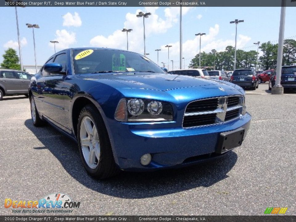 2010 Dodge Charger R/T Deep Water Blue Pearl / Dark Slate Gray Photo #9