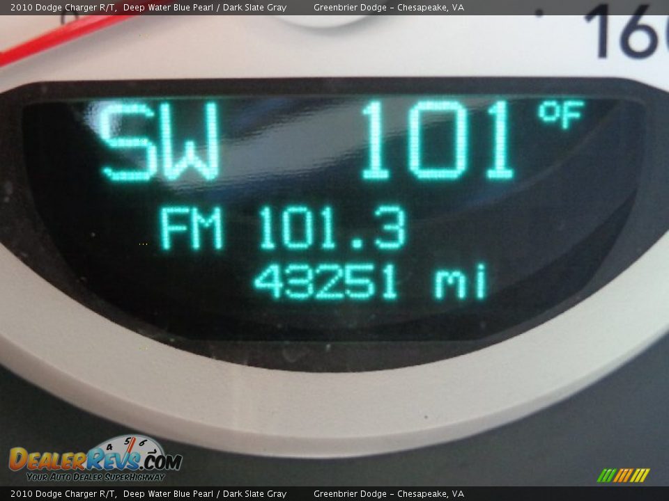 2010 Dodge Charger R/T Deep Water Blue Pearl / Dark Slate Gray Photo #24