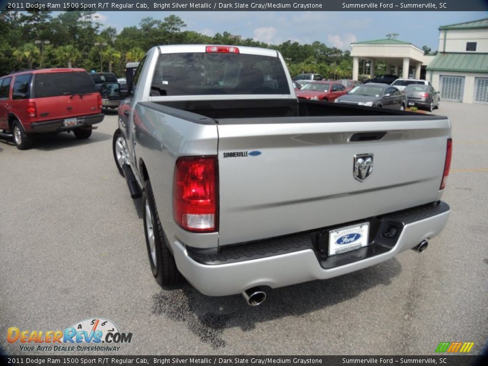 2011 Dodge Ram 1500 Sport R/T Regular Cab Bright Silver Metallic / Dark Slate Gray/Medium Graystone Photo #11