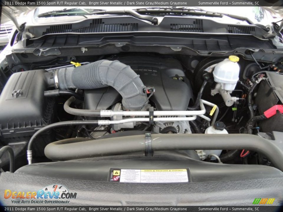 2011 Dodge Ram 1500 Sport R/T Regular Cab Bright Silver Metallic / Dark Slate Gray/Medium Graystone Photo #14