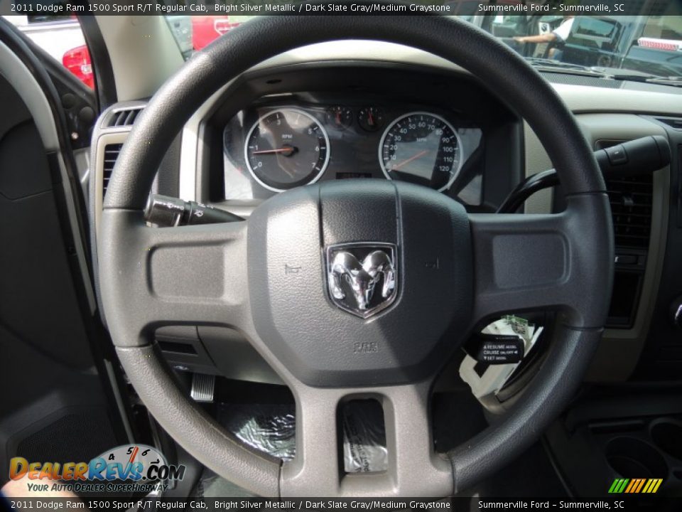 2011 Dodge Ram 1500 Sport R/T Regular Cab Bright Silver Metallic / Dark Slate Gray/Medium Graystone Photo #16