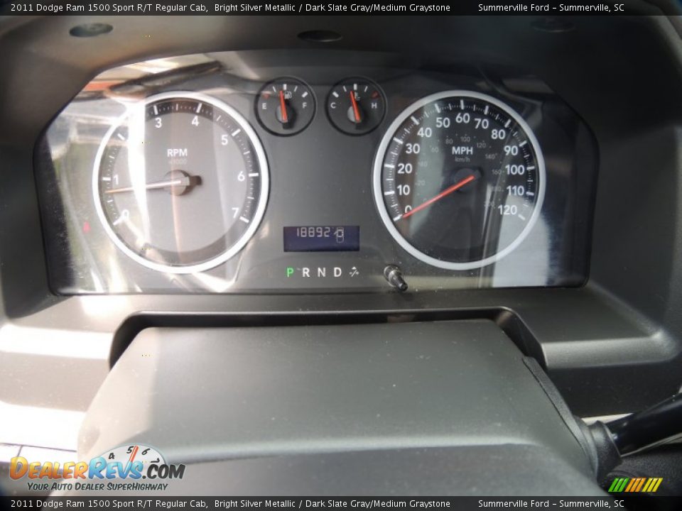 2011 Dodge Ram 1500 Sport R/T Regular Cab Bright Silver Metallic / Dark Slate Gray/Medium Graystone Photo #17