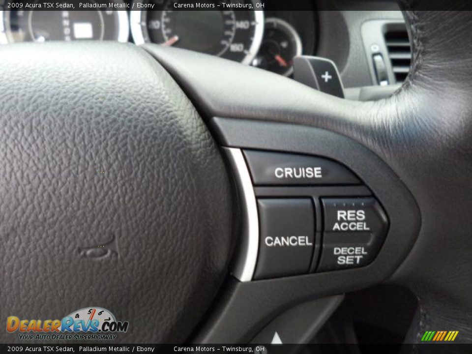 2009 Acura TSX Sedan Palladium Metallic / Ebony Photo #19