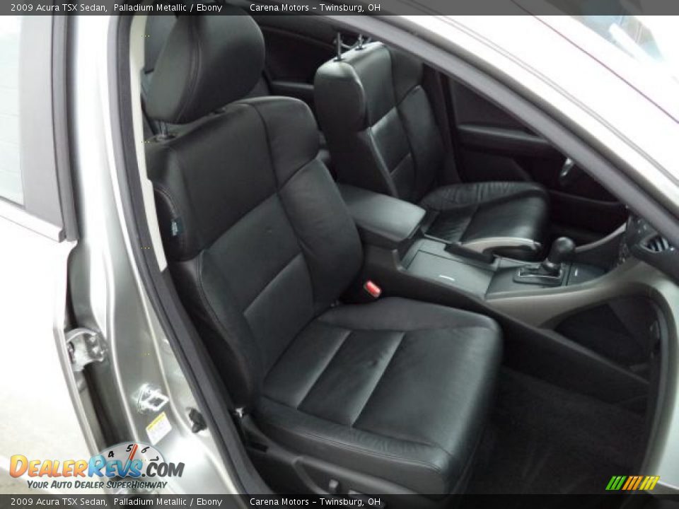 2009 Acura TSX Sedan Palladium Metallic / Ebony Photo #28